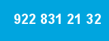 922 831 21 32 922 831 21 32